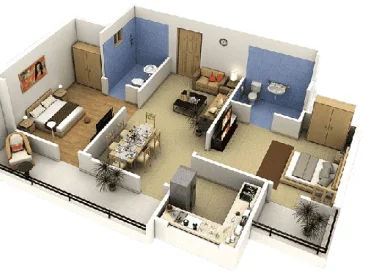 2 BHK Arcadia floor plan